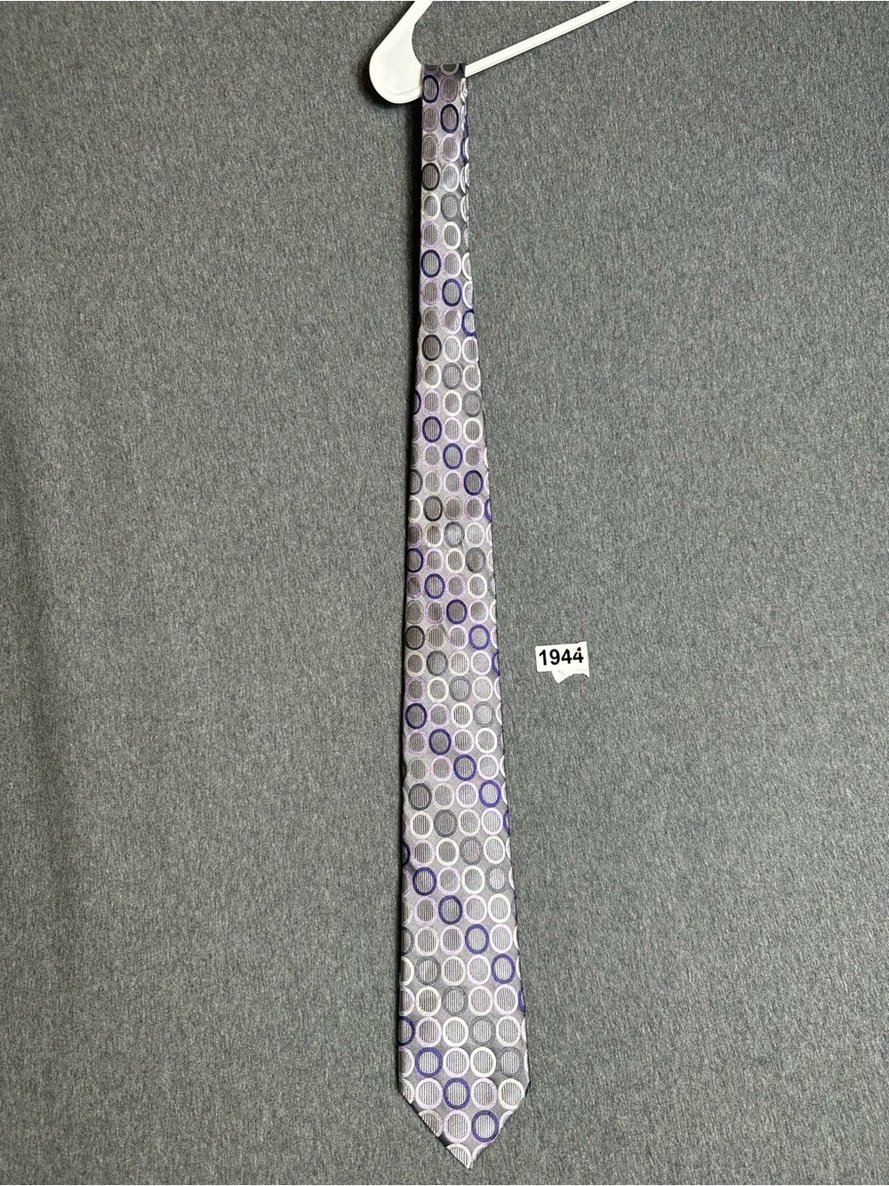 MICHAEL Michael Kors Gray Tie with Purple and Silver Circles